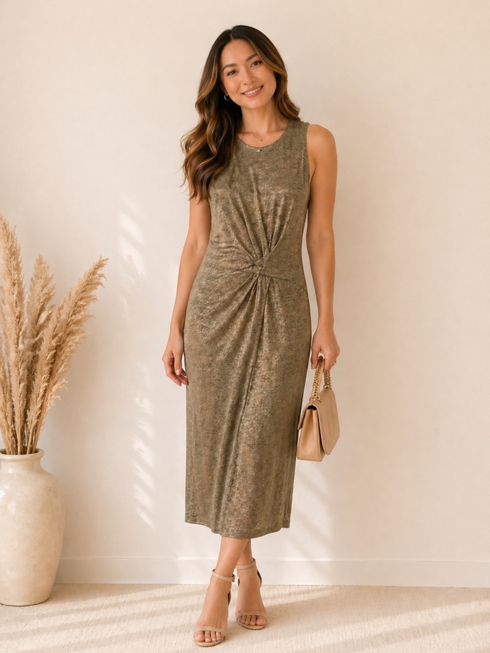 Rene Ruiz Designer Gold Dress